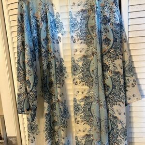 Liberty Love Blue and White Floral Kimono
